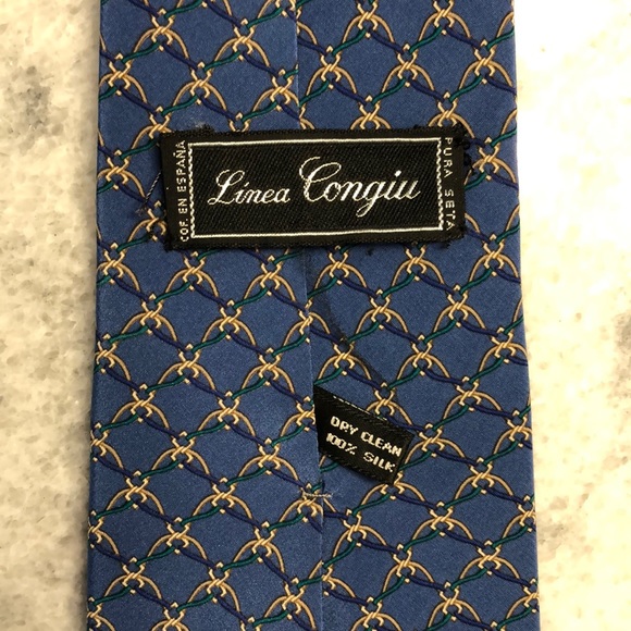 Linea Congiu Silk Men’s Neck Tie - Picture 4 of 6
